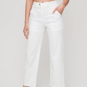 Aritzia Wilfred Ryley White Modern Utility Pant